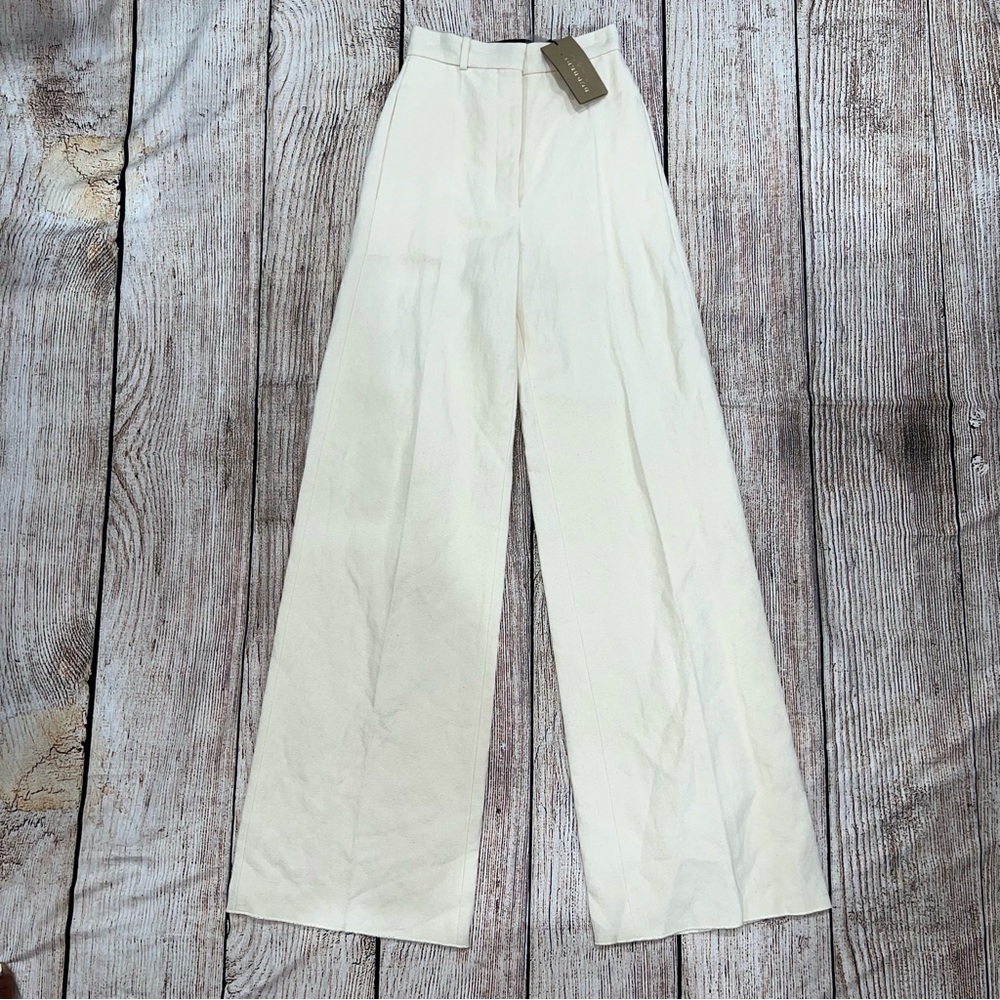 NWT Burberry Cream Palazzo Pants Sz 2 US